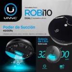 Aspiradora Robot Inteligente Trapeadora Unnic Robi10 + Sensor Laser - Image 6